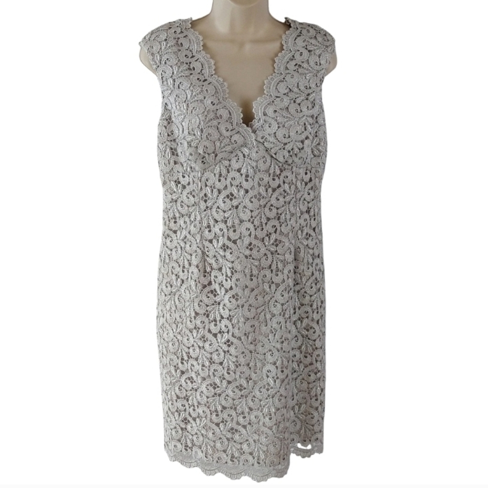 MARINA  Lace Overlay With Metallics